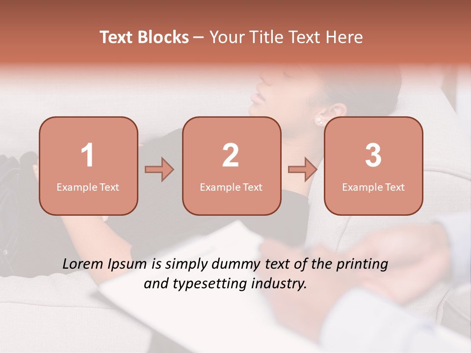 A Woman Laying On A Couch With Her Hand On Her Stomach PowerPoint Template