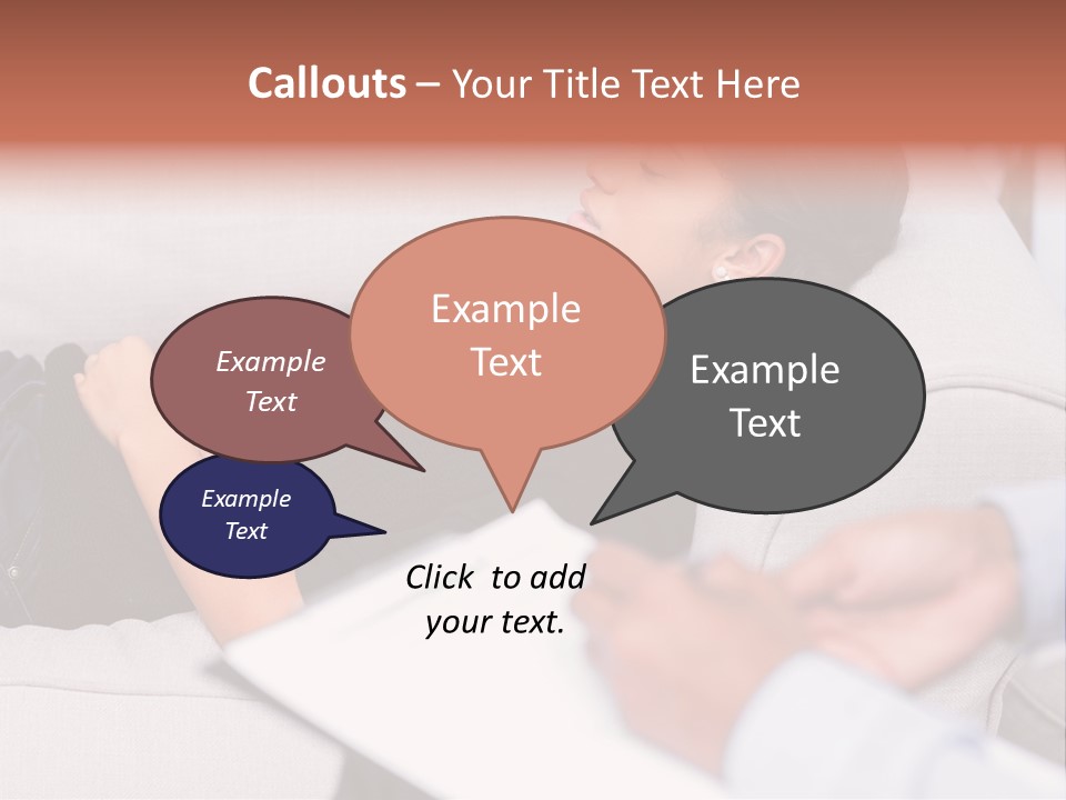 A Woman Laying On A Couch With Her Hand On Her Stomach PowerPoint Template