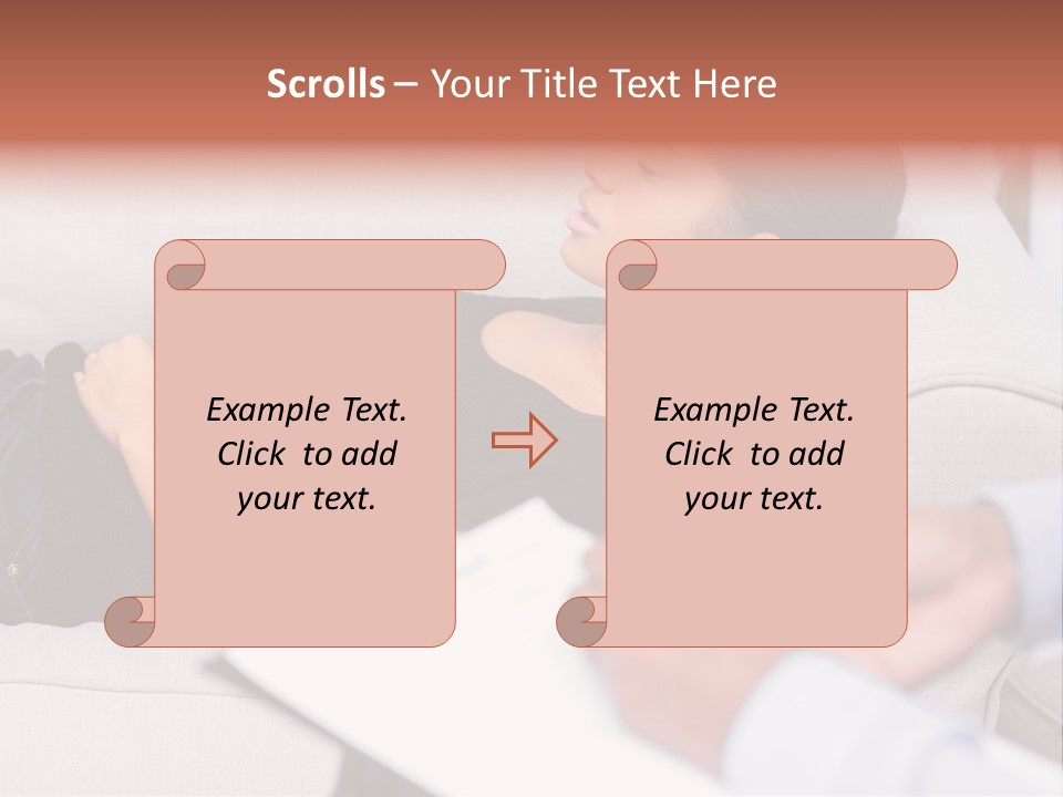 A Woman Laying On A Couch With Her Hand On Her Stomach PowerPoint Template