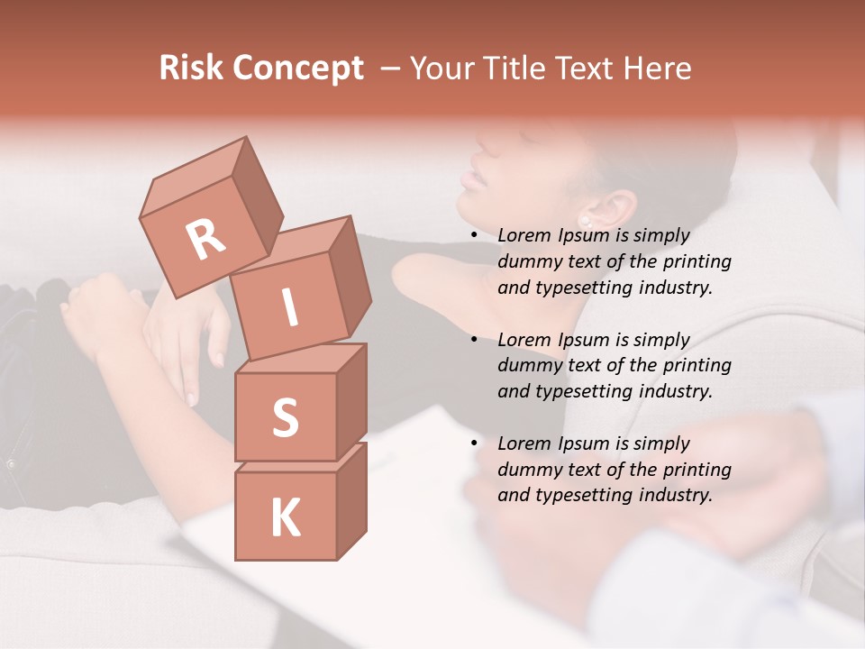 A Woman Laying On A Couch With Her Hand On Her Stomach PowerPoint Template