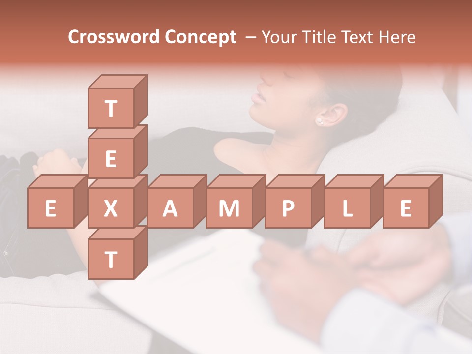 A Woman Laying On A Couch With Her Hand On Her Stomach PowerPoint Template