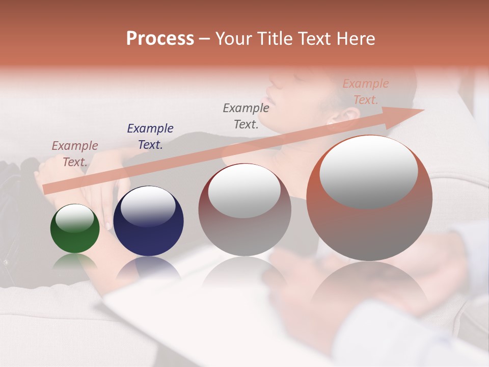 A Woman Laying On A Couch With Her Hand On Her Stomach PowerPoint Template