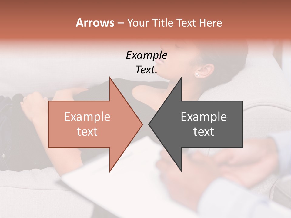 A Woman Laying On A Couch With Her Hand On Her Stomach PowerPoint Template