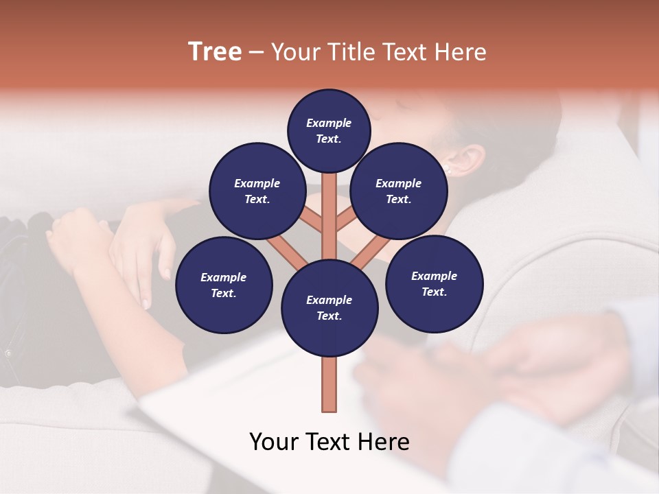 A Woman Laying On A Couch With Her Hand On Her Stomach PowerPoint Template