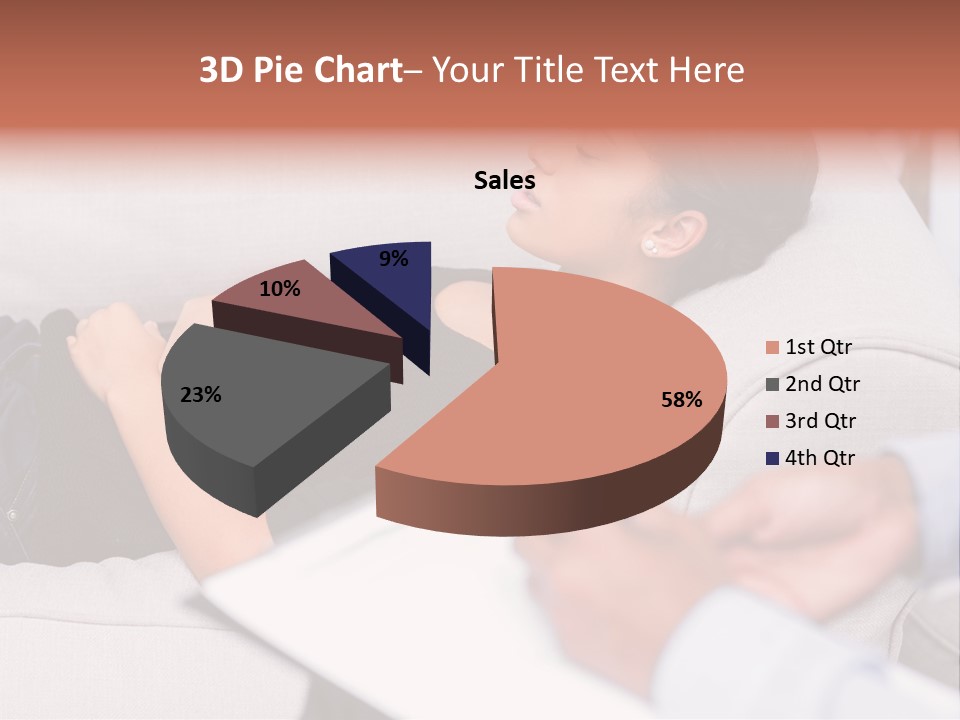 A Woman Laying On A Couch With Her Hand On Her Stomach PowerPoint Template