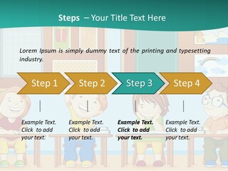 A Group Of Kids Sitting At Desks In A Classroom PowerPoint Template