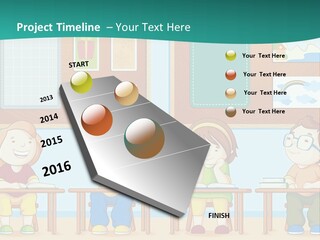 A Group Of Kids Sitting At Desks In A Classroom PowerPoint Template