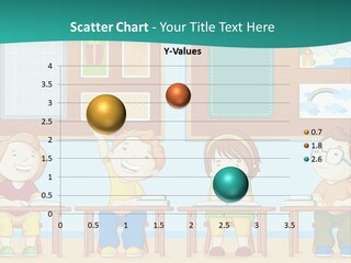 A Group Of Kids Sitting At Desks In A Classroom PowerPoint Template