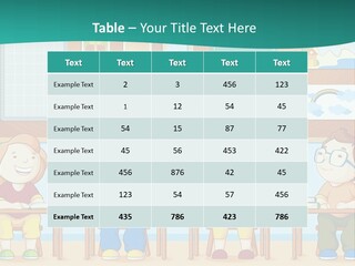 A Group Of Kids Sitting At Desks In A Classroom PowerPoint Template