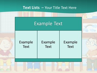 A Group Of Kids Sitting At Desks In A Classroom PowerPoint Template