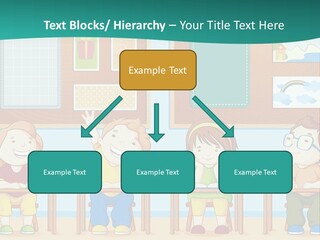 A Group Of Kids Sitting At Desks In A Classroom PowerPoint Template