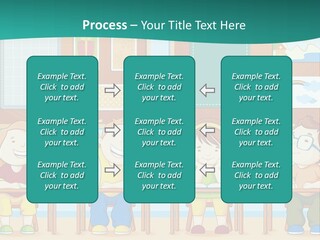 A Group Of Kids Sitting At Desks In A Classroom PowerPoint Template