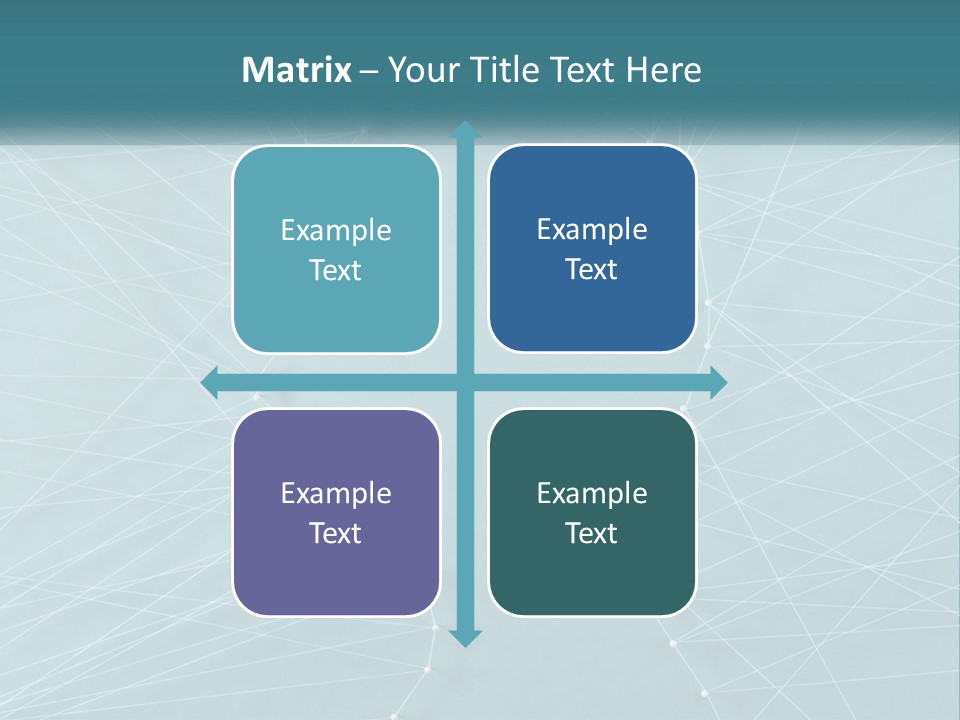 A Blue Background With Lines And Dots PowerPoint Template