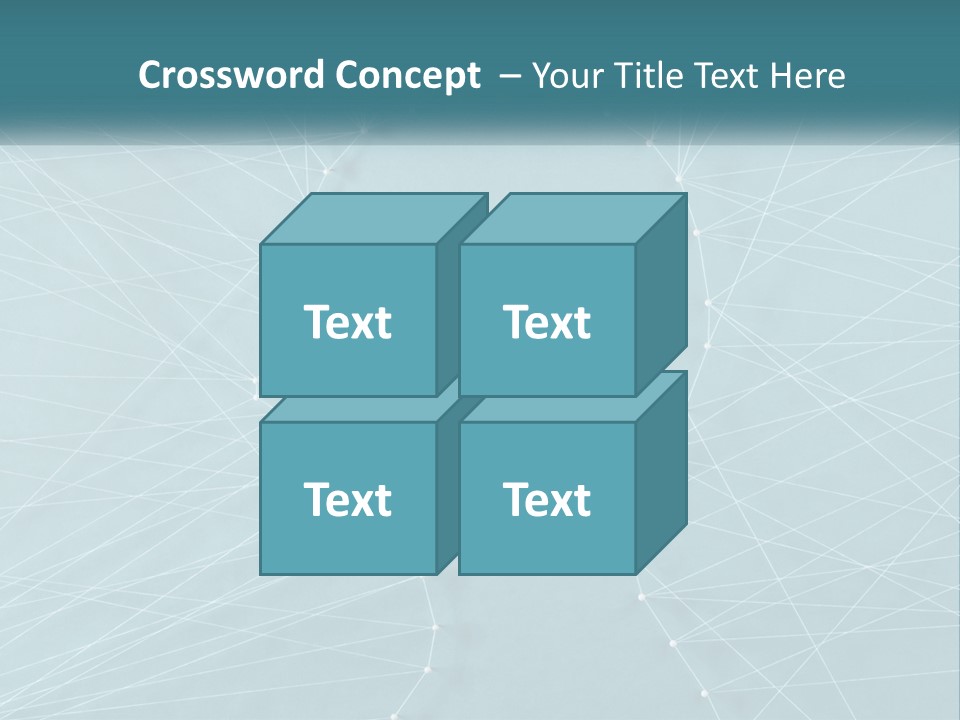 A Blue Background With Lines And Dots PowerPoint Template