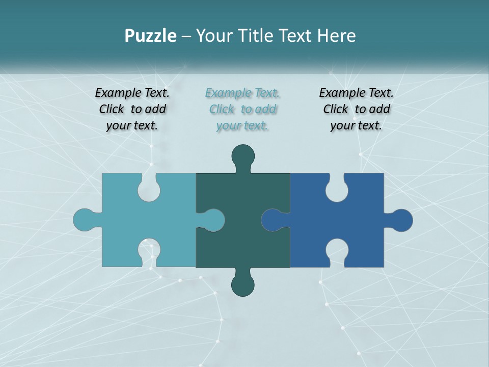 A Blue Background With Lines And Dots PowerPoint Template