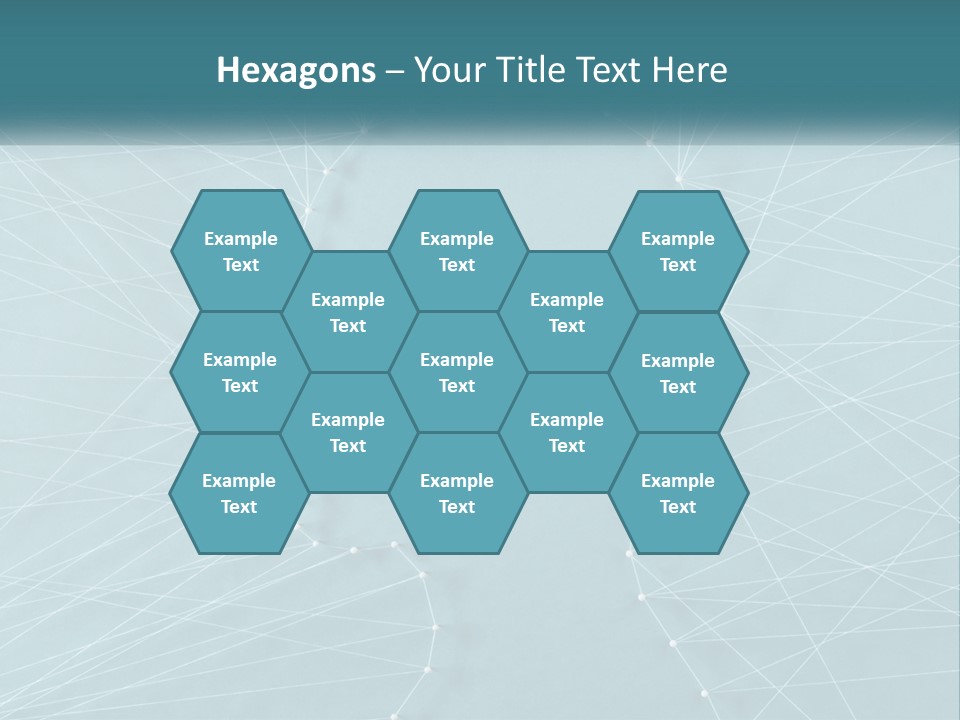 A Blue Background With Lines And Dots PowerPoint Template