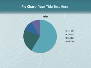 A Blue Background With Lines And Dots PowerPoint Template