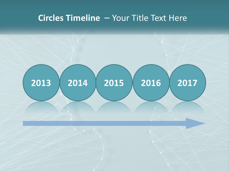 A Blue Background With Lines And Dots PowerPoint Template