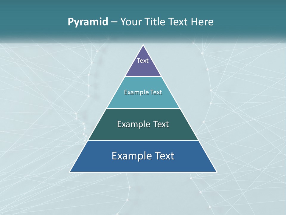 A Blue Background With Lines And Dots PowerPoint Template