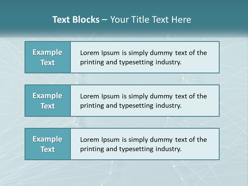 A Blue Background With Lines And Dots PowerPoint Template