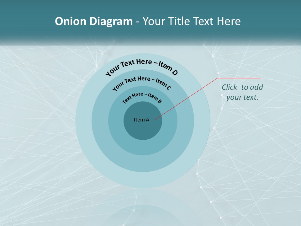 A Blue Background With Lines And Dots PowerPoint Template