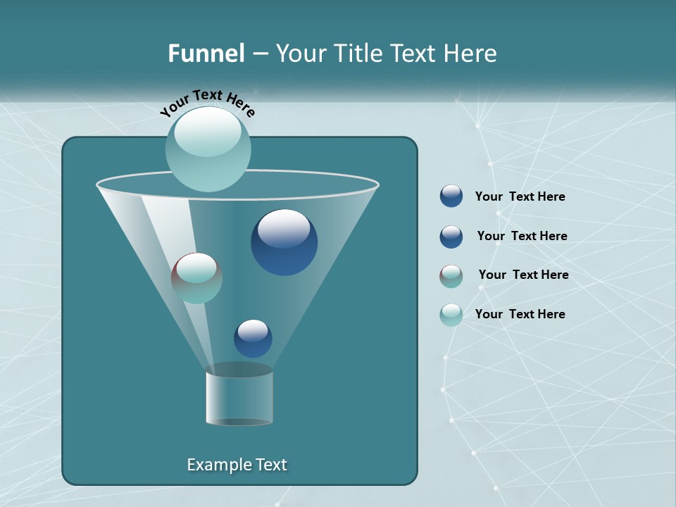 A Blue Background With Lines And Dots PowerPoint Template
