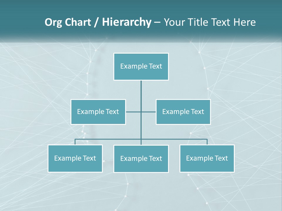 A Blue Background With Lines And Dots PowerPoint Template