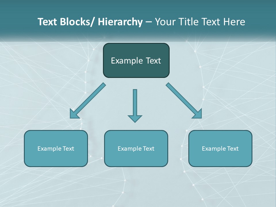 A Blue Background With Lines And Dots PowerPoint Template