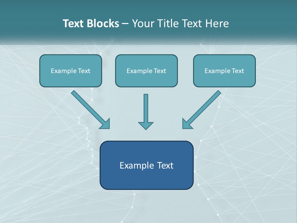 A Blue Background With Lines And Dots PowerPoint Template