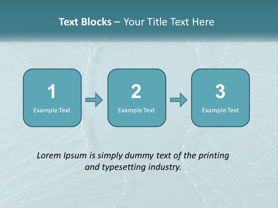 A Blue Background With Lines And Dots PowerPoint Template