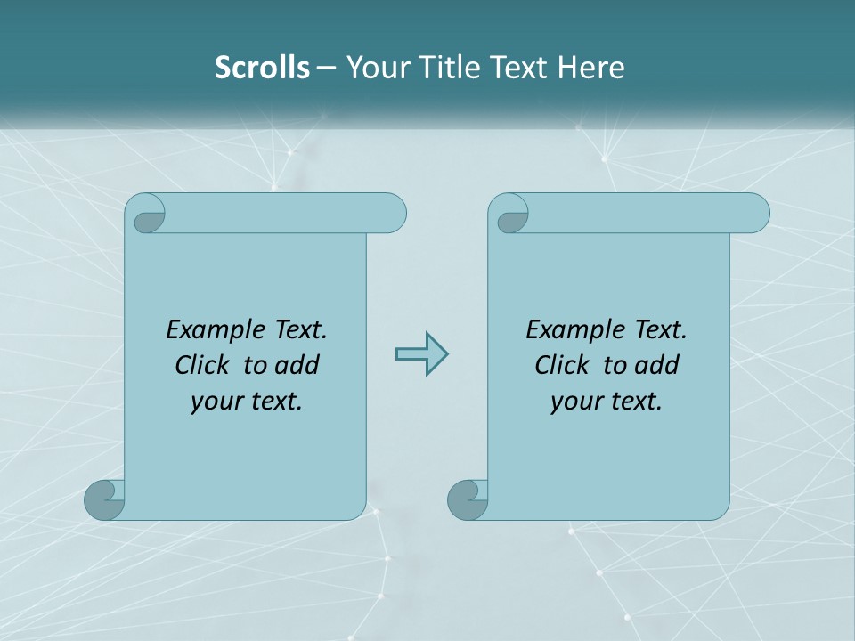A Blue Background With Lines And Dots PowerPoint Template
