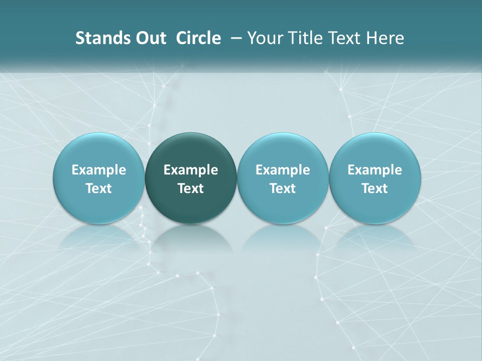 A Blue Background With Lines And Dots PowerPoint Template