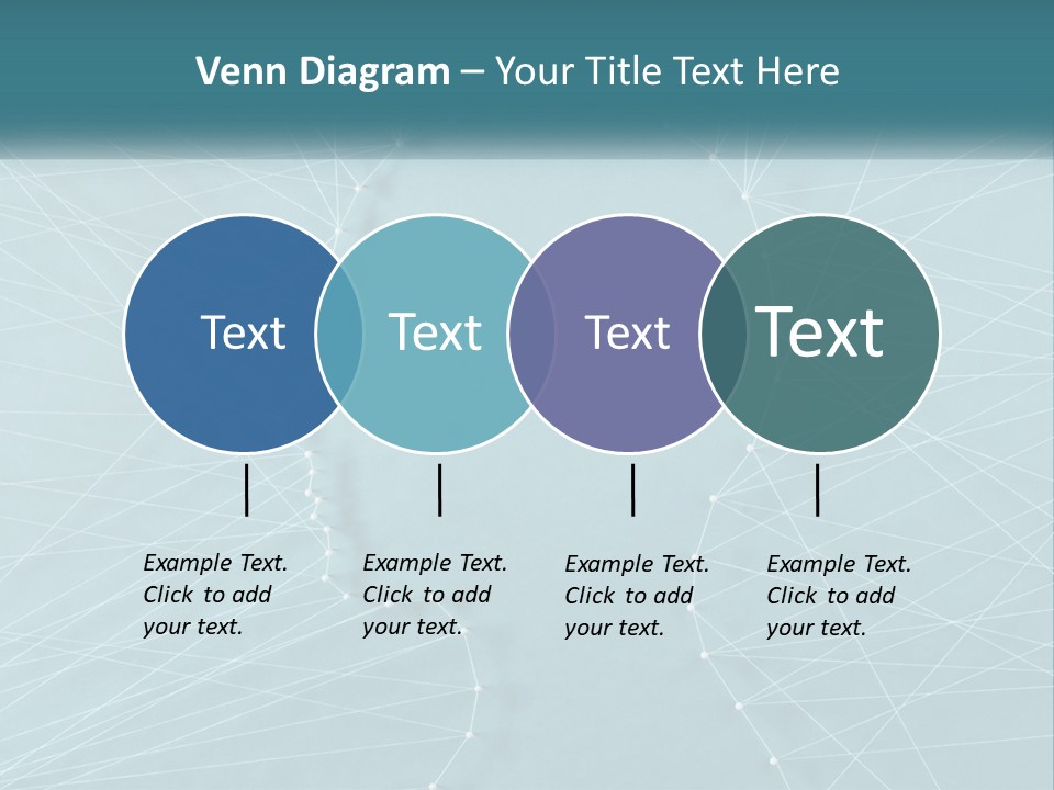 A Blue Background With Lines And Dots PowerPoint Template