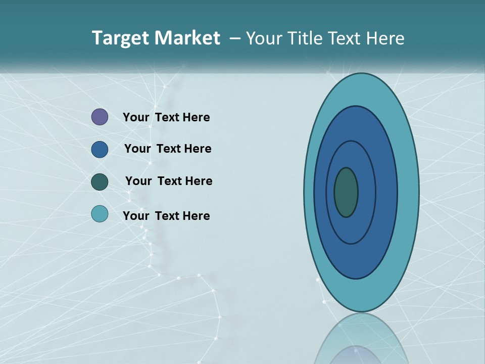 A Blue Background With Lines And Dots PowerPoint Template