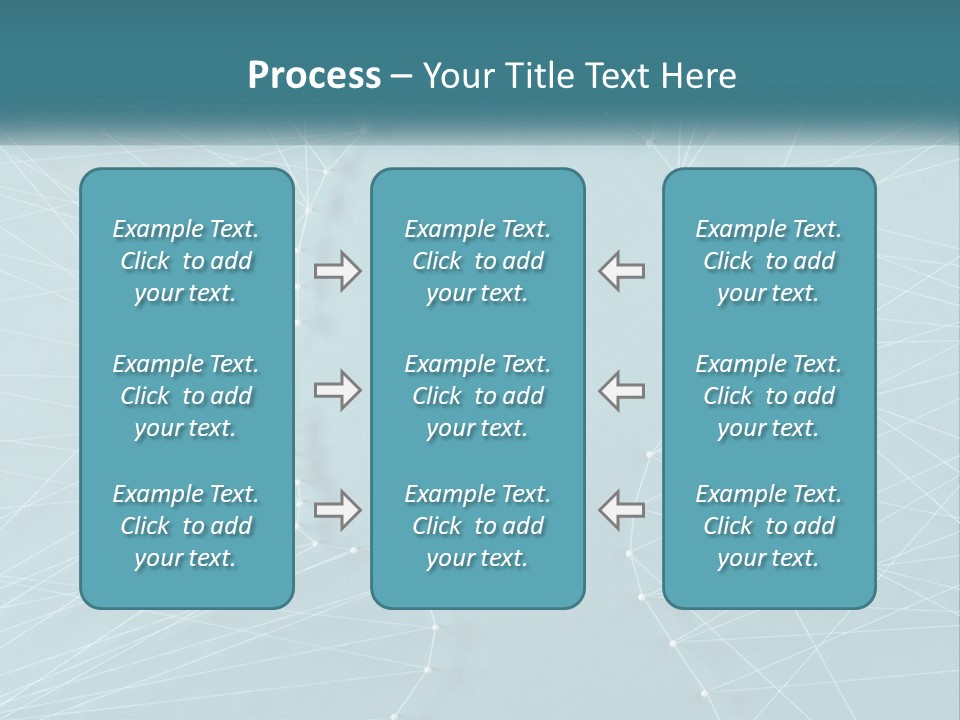 A Blue Background With Lines And Dots PowerPoint Template