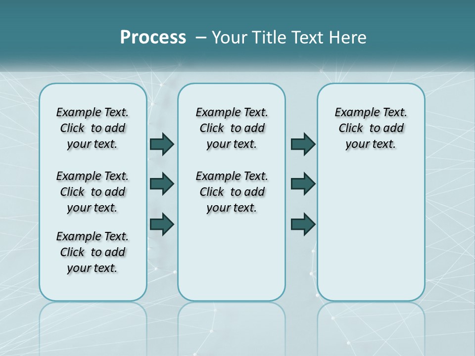 A Blue Background With Lines And Dots PowerPoint Template