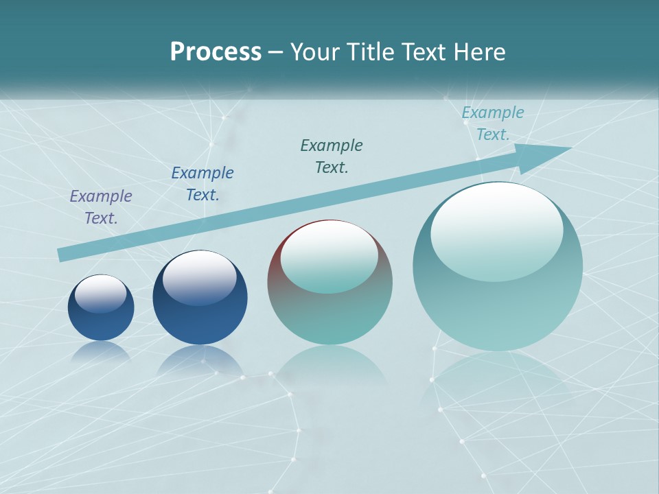 A Blue Background With Lines And Dots PowerPoint Template