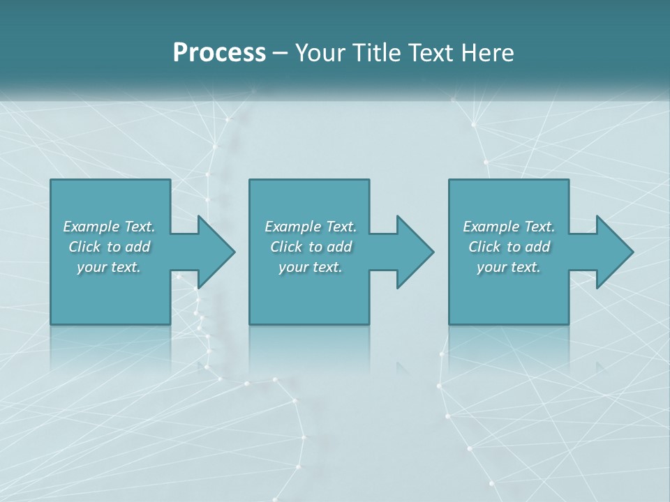 A Blue Background With Lines And Dots PowerPoint Template