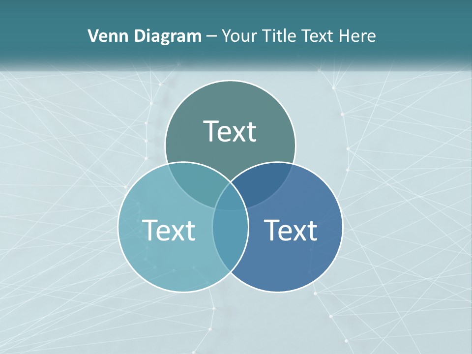 A Blue Background With Lines And Dots PowerPoint Template