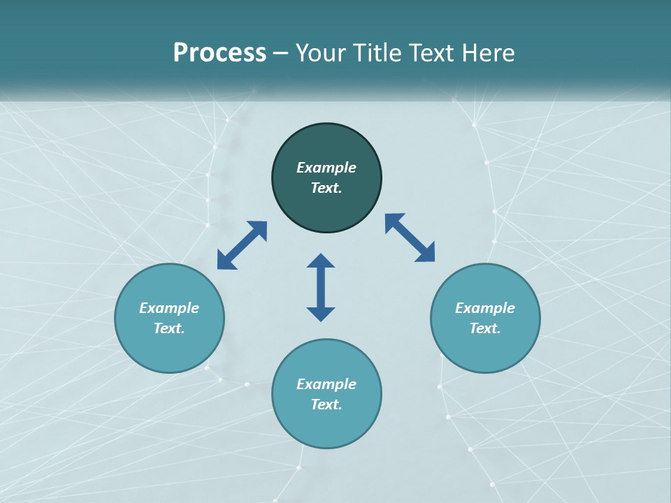A Blue Background With Lines And Dots PowerPoint Template
