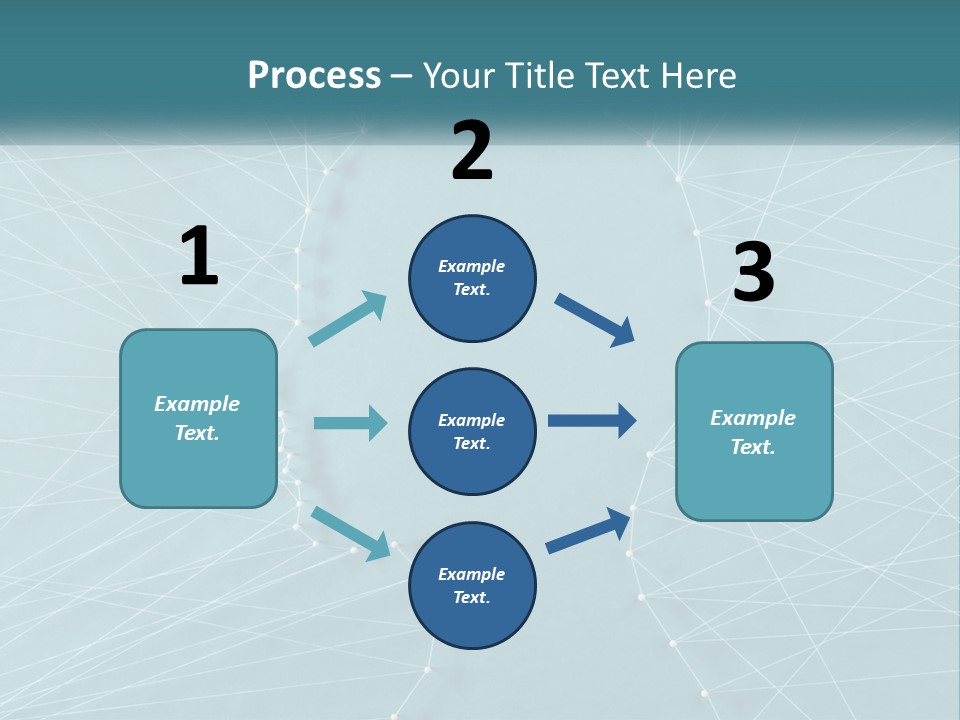 A Blue Background With Lines And Dots PowerPoint Template