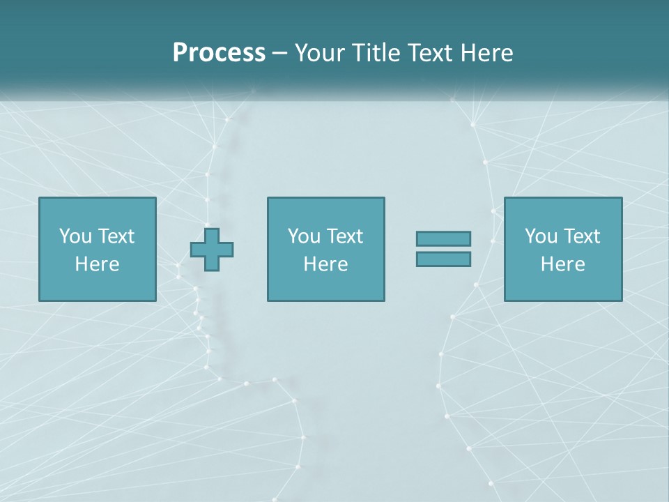 A Blue Background With Lines And Dots PowerPoint Template