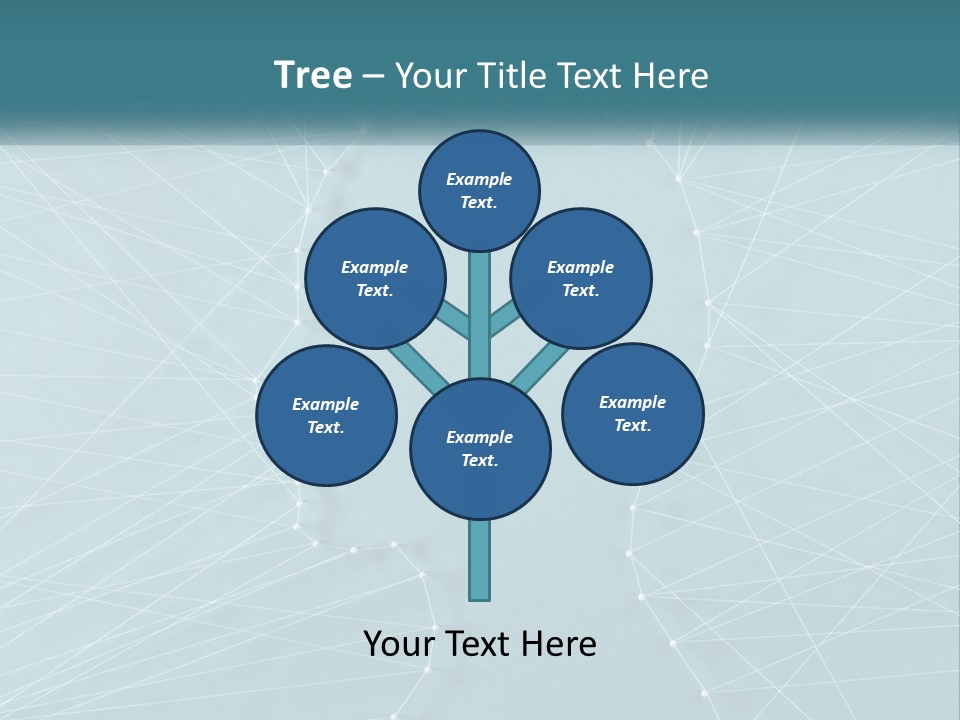 A Blue Background With Lines And Dots PowerPoint Template