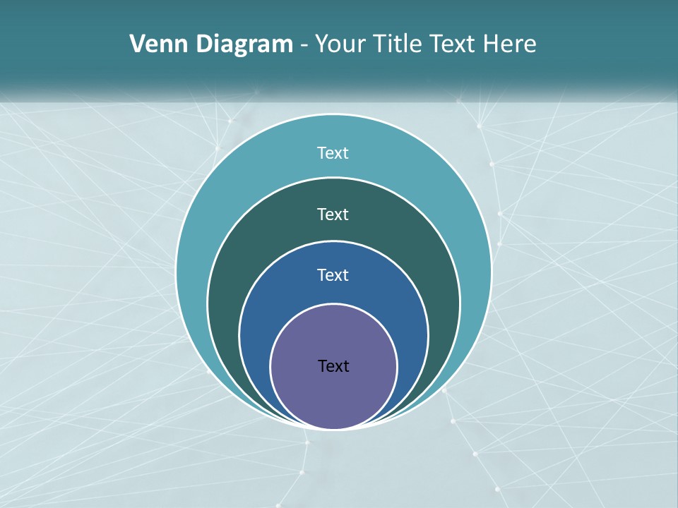 A Blue Background With Lines And Dots PowerPoint Template