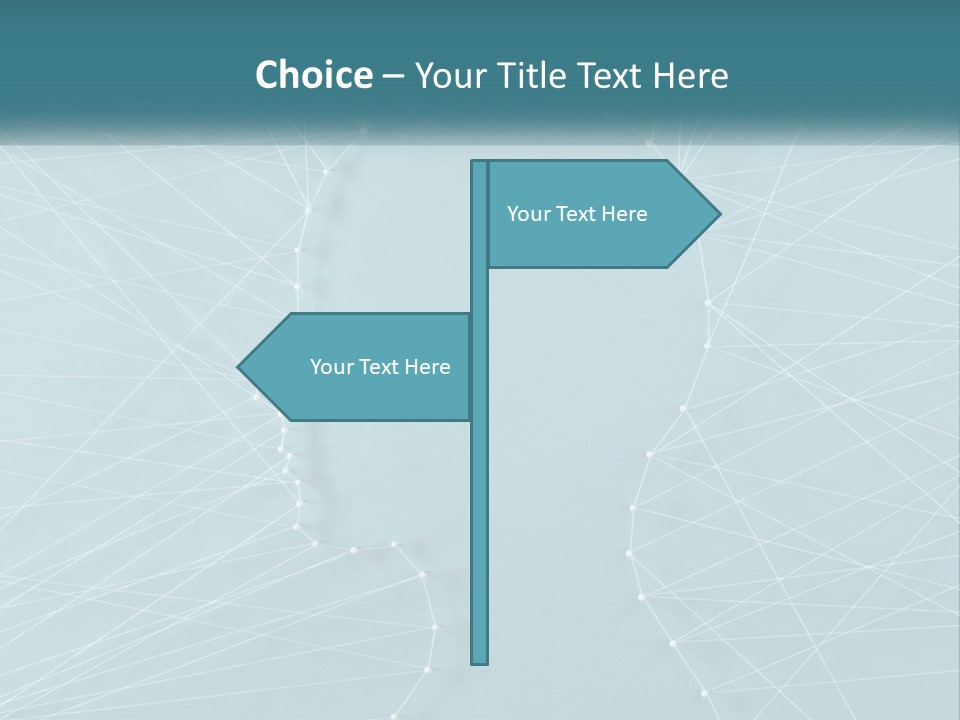 A Blue Background With Lines And Dots PowerPoint Template
