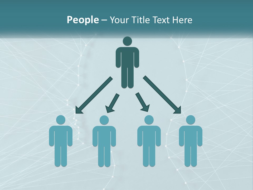 A Blue Background With Lines And Dots PowerPoint Template