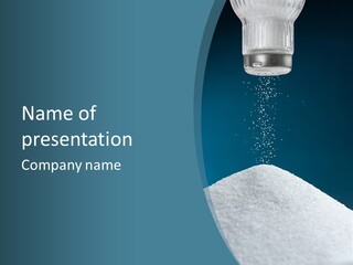 A Pile Of Sugar Being Poured Into A Glass PowerPoint Template