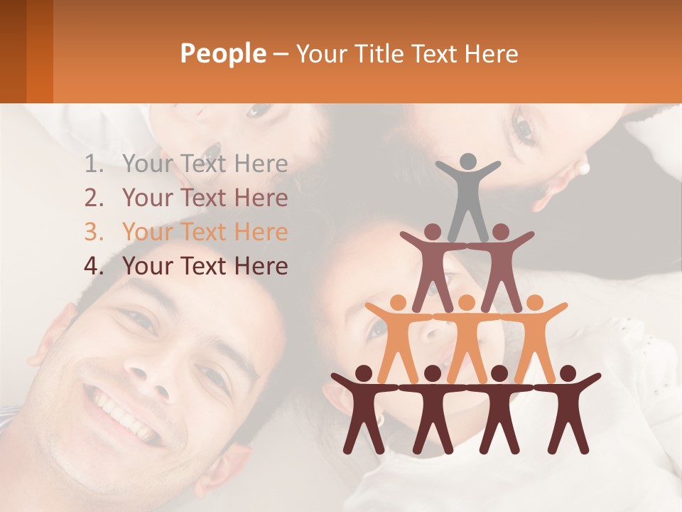 A Group Of People Laying On Top Of Each Other PowerPoint Template