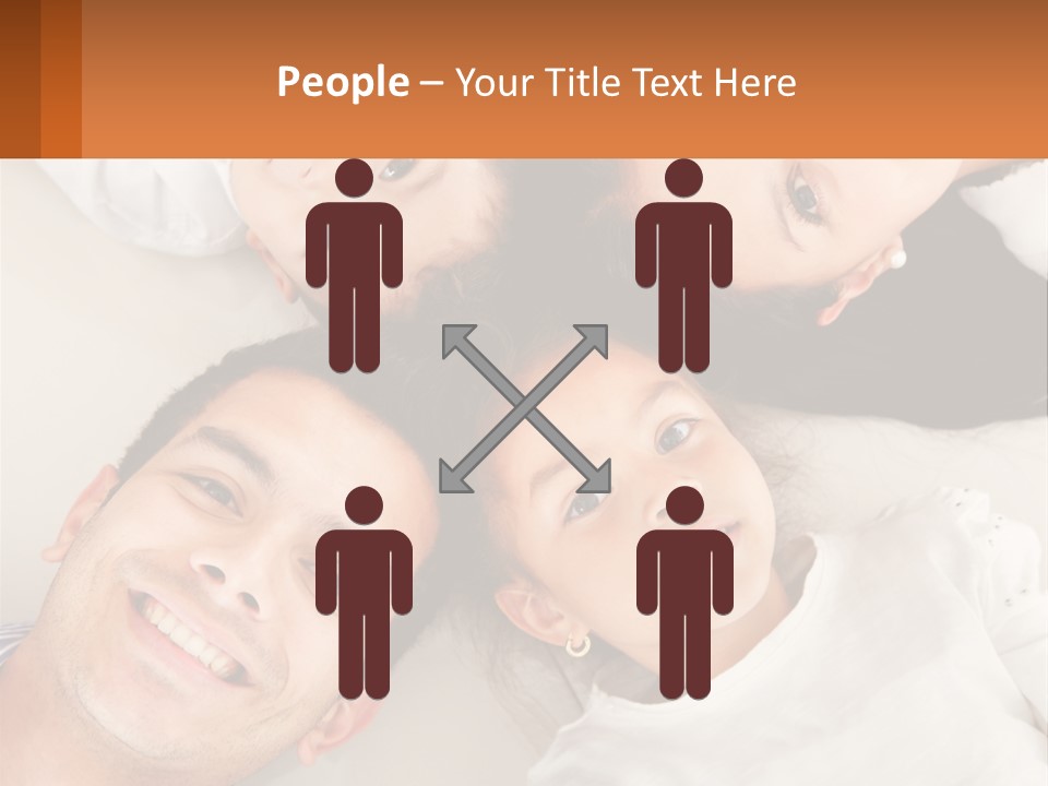 A Group Of People Laying On Top Of Each Other PowerPoint Template