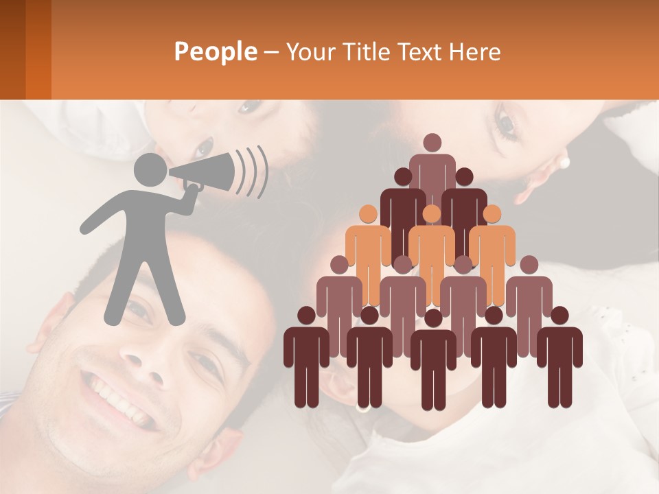 A Group Of People Laying On Top Of Each Other PowerPoint Template